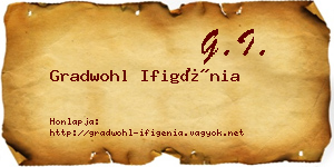 Gradwohl Ifigénia névjegykártya